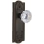 Grandeur Parthenon Solid Brass Rose Single Dummy Door Knob with Fontainebleau Crystal Knob Timeless Bronze