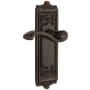 Grandeur Windsor Solid Brass Rose Right Handed Single Dummy Door Lever with Portofino Lever Timeless Bronze