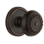 Grandeur Georgetown Solid Brass Rose Single Dummy Knob with Parthenon Knob Timeless Bronze