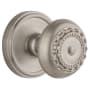 Grandeur Georgetown Solid Brass Rose Single Dummy Knob with Parthenon Knob Satin Nickel