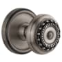 Grandeur Georgetown Solid Brass Rose Single Dummy Knob with Parthenon Knob Antique Pewter