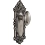 Grandeur Grande Victorian Solid Brass Rose Passage Door Knob Set with Eden Prairie Knob and 2-3/8" Backset Antique Pewter