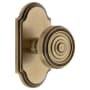 Grandeur Arc Solid Brass Privacy Door Knob Set with Soleil Knob and 2-3/4" Backset Vintage Brass