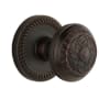 Grandeur Vintage Antique Passage Door Knob Set with 2-3/8" Backset - Solid Brass Timeless Bronze