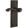 Grandeur Fifth Avenue Solid Brass Rose Right Handed Passage Door Lever Set with Portofino Lever and 2-3/8" Backset Timeless Bronze