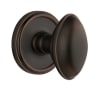 Grandeur Georgetown Solid Brass Rose Passage Door Knob Set with Eden Prairie Knob and 2-3/8" Backset Timeless Bronze