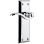 Grandeur Fifth Avenue Solid Brass Left Handed Non-Turning One-Sided Dummy with Bellagio Lever Bright Chrome