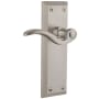 Grandeur Fifth Avenue Solid Brass Left Handed Non-Turning One-Sided Dummy with Bellagio Lever Satin Nickel
