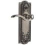Grandeur Parthenon Solid Brass Rose Left Handed Single Dummy Lever with Bellagio Lever Antique Pewter