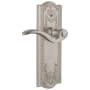 Grandeur Parthenon Solid Brass Rose Left Handed Single Dummy Lever with Bellagio Lever Satin Nickel