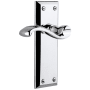 Grandeur Fifth Avenue Solid Brass Left Handed Non-Turning One-Sided Dummy with Portofino Lever Bright Chrome