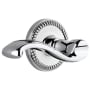Grandeur Newport Solid Brass Rose Left Handed Privacy Door Lever Set with Portofino Lever and 2-3/8" Backset Bright Chrome