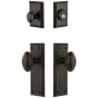 Grandeur Fifth Avenue Solid Brass Single Cylinder Keyed Entry Knobset and Deadbolt Combo Pack with Eden Prairie Knob and 2-3/8" Backset Timeless Bronze