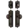 Grandeur Windsor Solid Brass Single Cylinder Keyed Entry Knobset and Deadbolt Combo Pack with Fifth Avenue Knob and 2-3/8" Backset Timeless Bronze