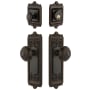 Grandeur Windsor Solid Brass Single Cylinder Keyed Entry Knobset and Deadbolt Combo Pack with Windsor Knob and 2-3/8" Backset Timeless Bronze