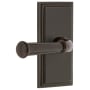 Grandeur Carre Solid Brass Rose Single Dummy Door Lever with Georgetown Lever Timeless Bronze