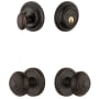 Grandeur Georgetown Solid Brass Single Cylinder Keyed Entry Knobset and Deadbolt Combo Pack with Windsor Knob and 2-3/8" Backset Timeless Bronze