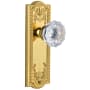 Grandeur Parthenon Solid Brass Rose Single Dummy Door Knob with Fontainebleau Crystal Knob Lifetime Brass
