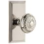 Grandeur Carre Solid Brass Rose Privacy Door Knob Set with Windsor Knob and 2-3/4" Backset Polished Nickel