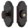 Grandeur Arc Solid Brass Single Cylinder Deadbolt with 2-3/4" Backset Timeless Bronze