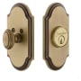 Grandeur Arc Solid Brass Single Cylinder Deadbolt with 2-3/4" Backset Vintage Brass