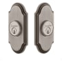 Grandeur Arc Solid Brass Double Cylinder Deadbolt with 2-3/4" Backset Antique Pewter