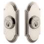 Grandeur Arc Solid Brass Double Cylinder Deadbolt with 2-3/4" Backset Polished Nickel
