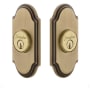 Grandeur Arc Solid Brass Double Cylinder Deadbolt with 2-3/4" Backset Vintage Brass