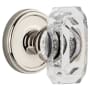 Grandeur Georgetown Solid Brass Passage Set with Baguette Clear Crystal Knob and 2-3/4" Backset Polished Nickel