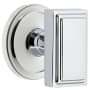 Grandeur Carre Solid Brass Non-Turning One-Sided Dummy Door Knob with Circulaire Trim from the Concealed Screw Collection Bright Chrome