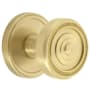 Grandeur Soleil Solid Brass Non-Turning One-Sided Dummy Door Knob with Georgetown Trim from the Concealed Screw Collection Satin Brass