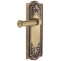 Grandeur Parthenon Solid Brass Rose Left Handed Single Dummy Lever with Georgetown Lever Vintage Brass