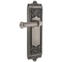 Grandeur Windsor Solid Brass Rose Left Handed Single Dummy Door Lever with Georgetown Lever Antique Pewter