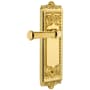 Grandeur Windsor Solid Brass Rose Left Handed Single Dummy Door Lever with Georgetown Lever Lifetime Brass