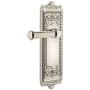 Grandeur Windsor Solid Brass Rose Left Handed Single Dummy Door Lever with Georgetown Lever Polished Nickel