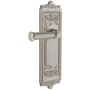 Grandeur Windsor Solid Brass Rose Left Handed Single Dummy Door Lever with Georgetown Lever Satin Nickel