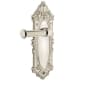 Grandeur Georgetown Solid Brass Left Handed Privacy Door Lever Set with Arch Rose from the Grande Victorian Collection Polished Nickel
