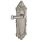 Grandeur Georgetown Solid Brass Left Handed Privacy Door Lever Set with Arch Rose from the Grande Victorian Collection Satin Nickel