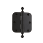 Grandeur 3.5 x 3.5 Inch Plain Bearing 5/8" Radius Corner Mortise Door Hinge with Acorn Finial - Single Hinge Timeless Bronze