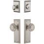 Grandeur Fifth Avenue Solid Brass Single Cylinder Keyed Entry Knobset and Deadbolt Combo Pack with Circulaire Knob and 2-3/8" Backset Satin Nickel