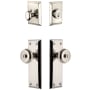 Grandeur Fifth Avenue Solid Brass Single Cylinder Keyed Entry Knobset and Deadbolt Combo Pack with Bouton Knob and 2-3/4" Backset Polished Nickel