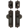 Grandeur Windsor Solid Brass Single Cylinder Keyed Entry Knobset and Deadbolt Combo Pack with Bouton Knob and 2-3/4" Backset Timeless Bronze