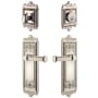 Grandeur Windsor Solid Brass Right Handed Single Cylinder Keyed Entry Leverset and Deadbolt Combo Pack with Georgetown Lever and 2-3/8" Backset Polished Nickel