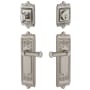 Grandeur Windsor Solid Brass Right Handed Single Cylinder Keyed Entry Leverset and Deadbolt Combo Pack with Georgetown Lever and 2-3/8" Backset Satin Nickel