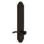 Grandeur Arc Solid Brass Tall Plate Rose Left Handed Passage Door Lever Set with Bellagio Lever and 2-3/4" Backset Timeless Bronze