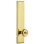 Grandeur Carre Solid Brass Tall Plate Rose Single Dummy Door Knob with Bouton Knob Lifetime Brass