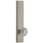 Grandeur Carre Solid Brass Tall Plate Rose Single Dummy Door Knob with Circulaire Knob Satin Nickel