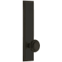 Grandeur Carre Solid Brass Tall Plate Rose Single Dummy Door Knob with Circulaire Knob Timeless Bronze