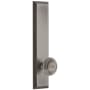 Grandeur Fifth Avenue Solid Brass Rose Tall Plate Single Dummy Door Knob with Circulaire Knob Antique Pewter