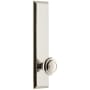 Grandeur Fifth Avenue Solid Brass Rose Tall Plate Single Dummy Door Knob with Circulaire Knob Polished Nickel
